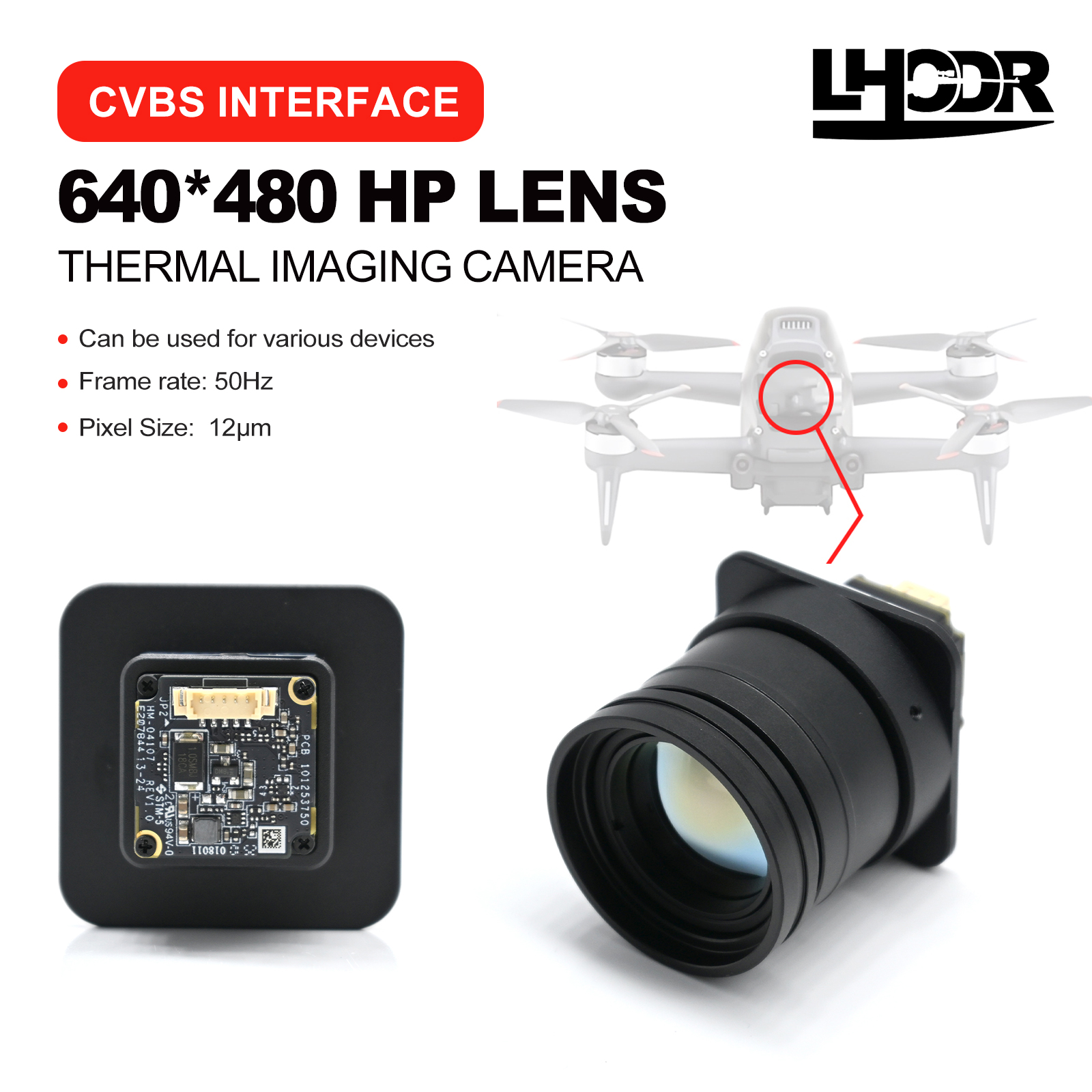 30mm 640x480 pix Drone thermal - Fpv Drone Kit avaliação e preço