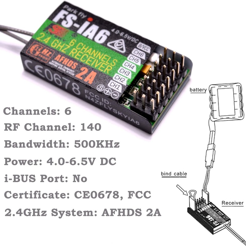 Flysky FS-IA6 Receiver 6CH Dua - Fpv Drone Battery avaliação e preço