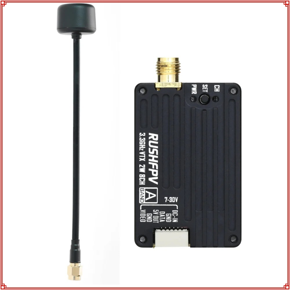2026 New RUSHFPV 3.3G 2W VTX T - Fpv Drone Receiver avaliação e preço