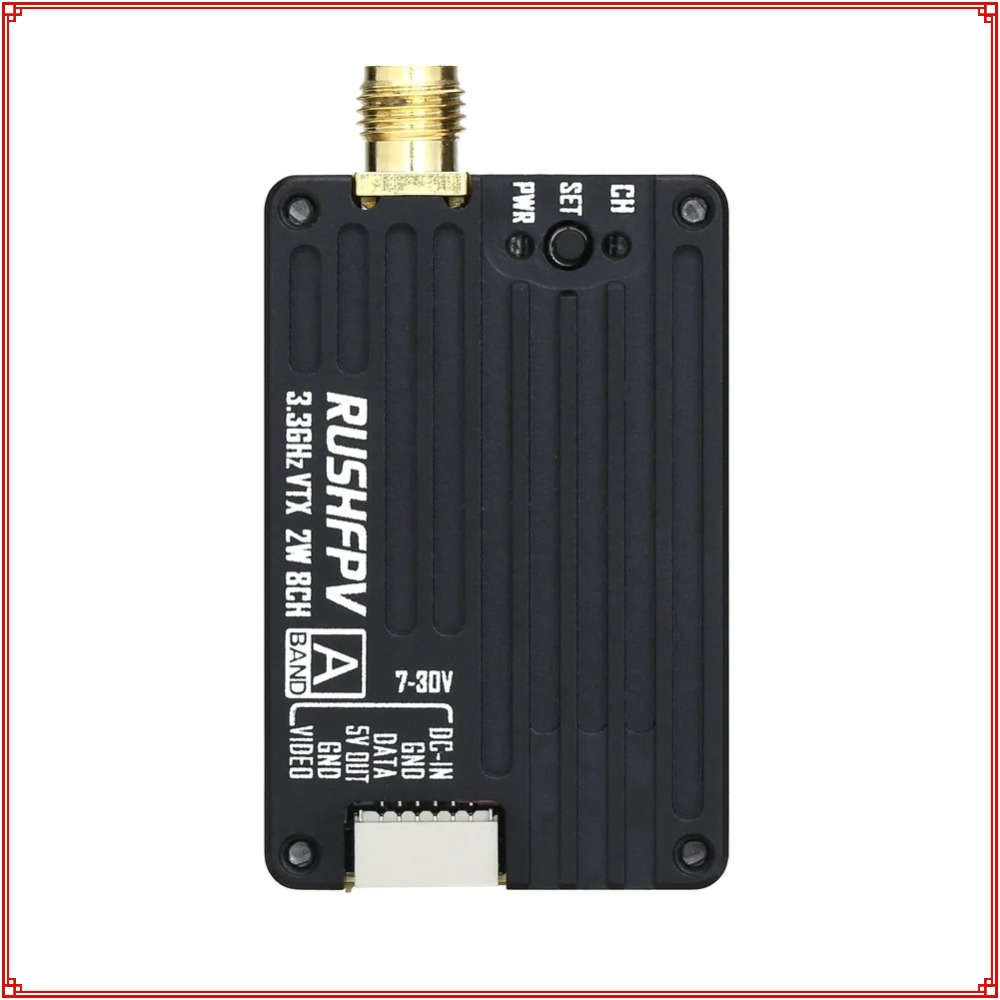 2026 New RUSHFPV 3.3G 2W VTX T - Fpv Drone Receiver avaliação e preço