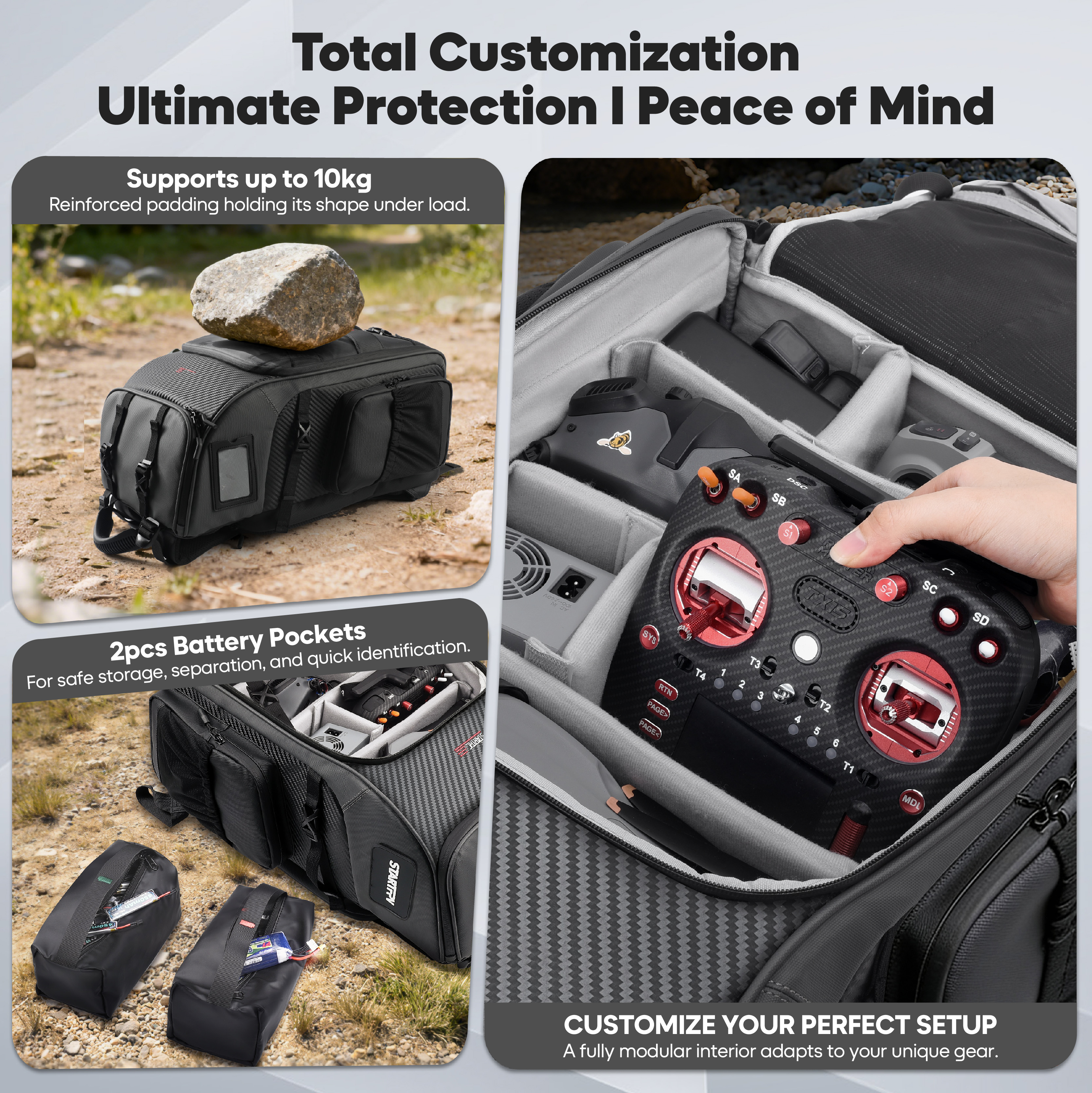 FPV Drone Backpack 40L Profess - Fpv Drone Bag avaliação e preço