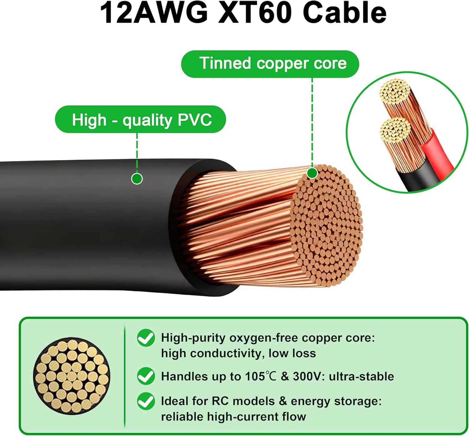 JMUYTOP 3FT 12AWG XT60 Panel M - Fpv Drone Charger avaliação e preço