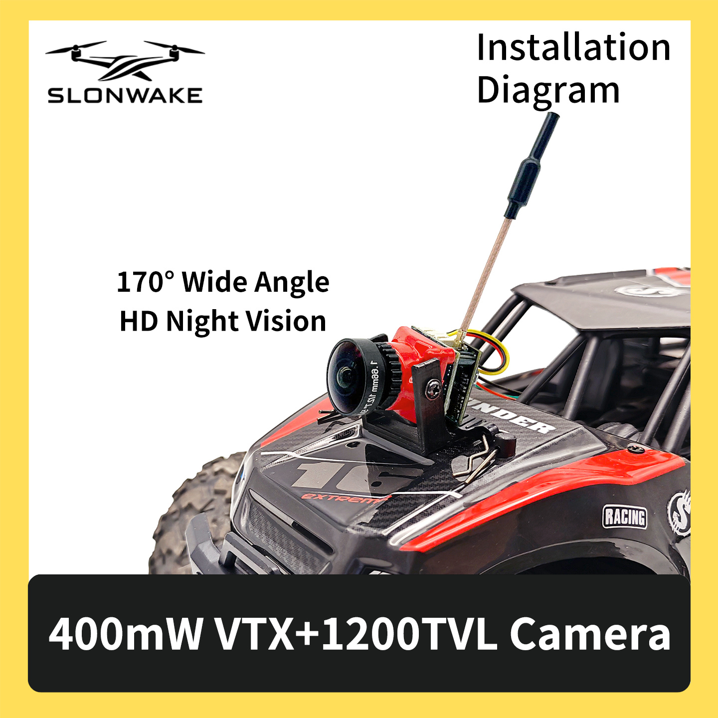 SLONWAKE 5.8G 48CH FPV 400mw V - Fpv Drone Frame avaliação e preço