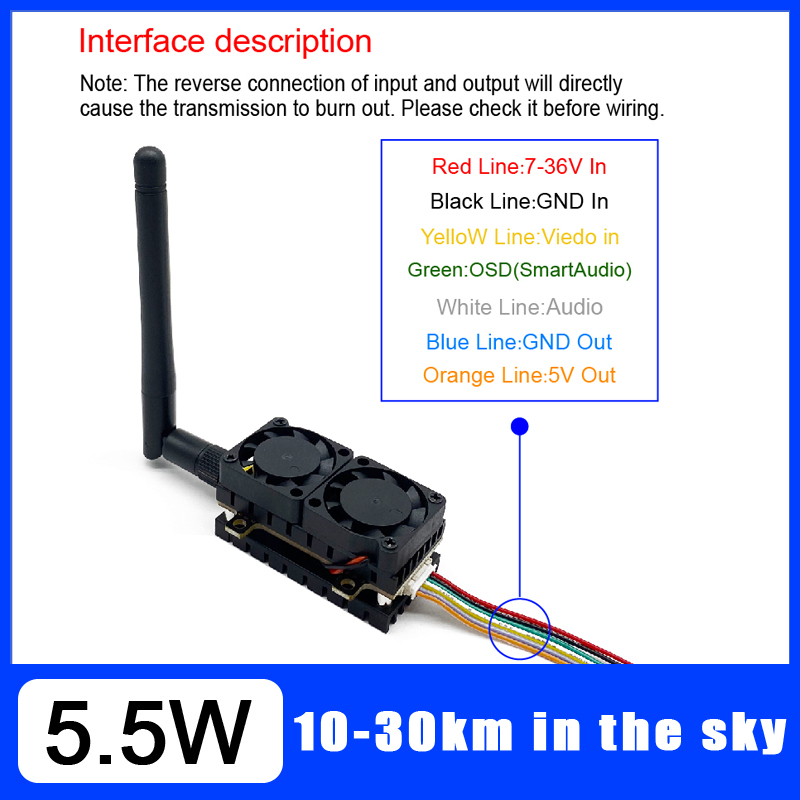 Long Range 5.8GHz 5.5W Video T - Fpv Drone Flight Controller avaliação e preço
