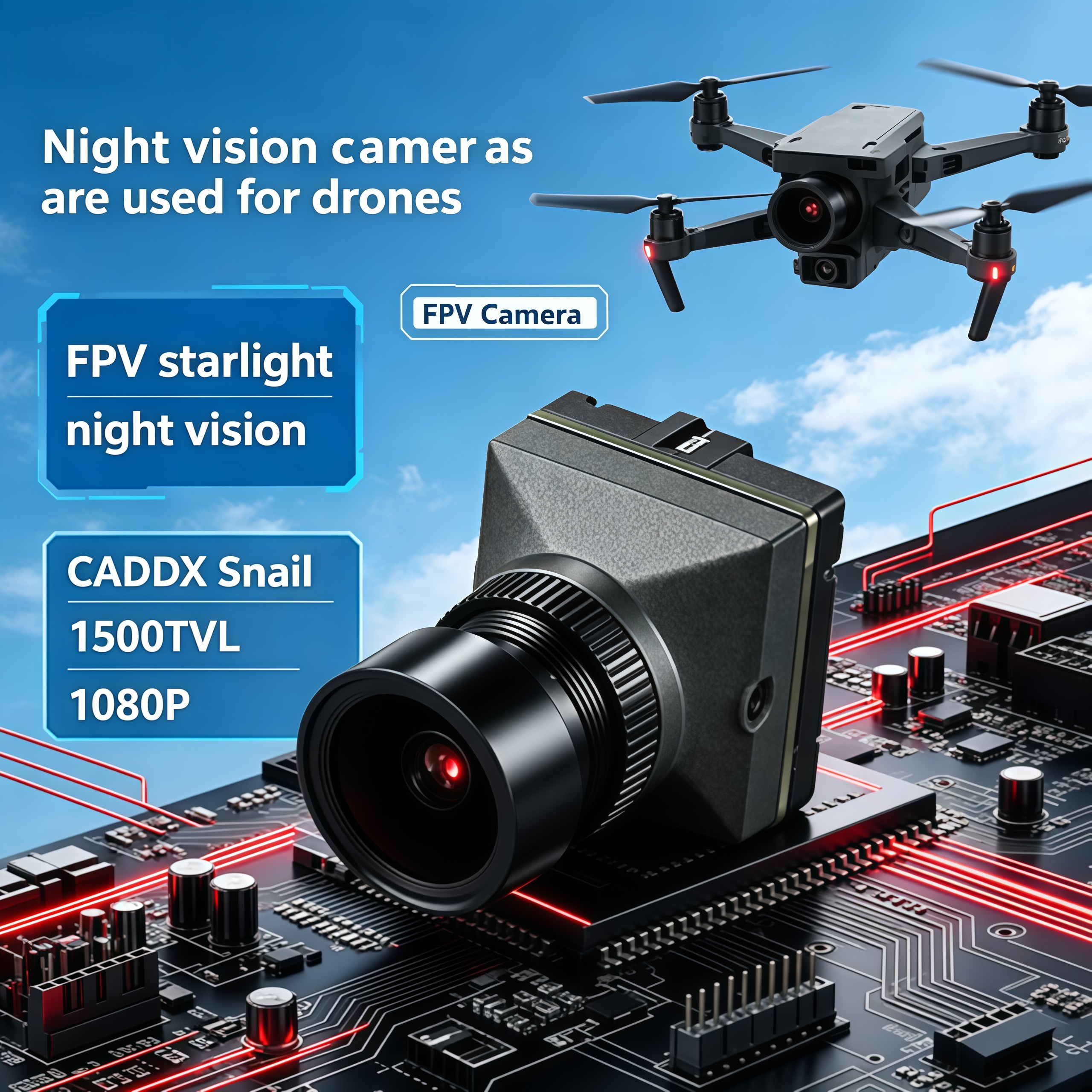 1500TVL HD CADDX Snail FPV Cam - Fpv Drone Camera avaliação e preço